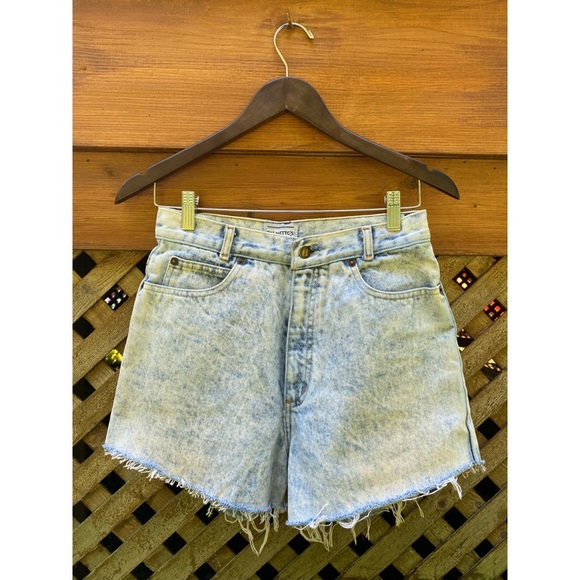 Vintage Pants - VINTAGE PALMETTO’S acid Wash 80s cut off denim jean shorts size 26